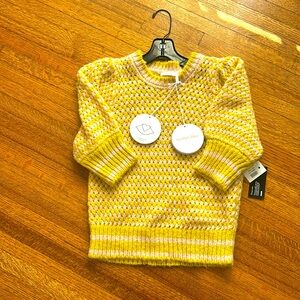 NWT—Pink and yellow knitted short sleeve sweater vest by See by Chloe